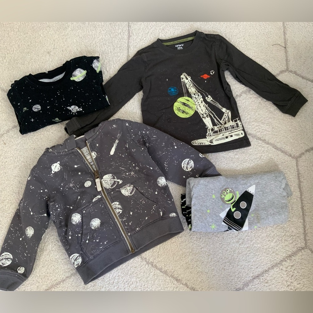 Carter's Space-Themed Long Sleeve Bundle Set - 24 Months